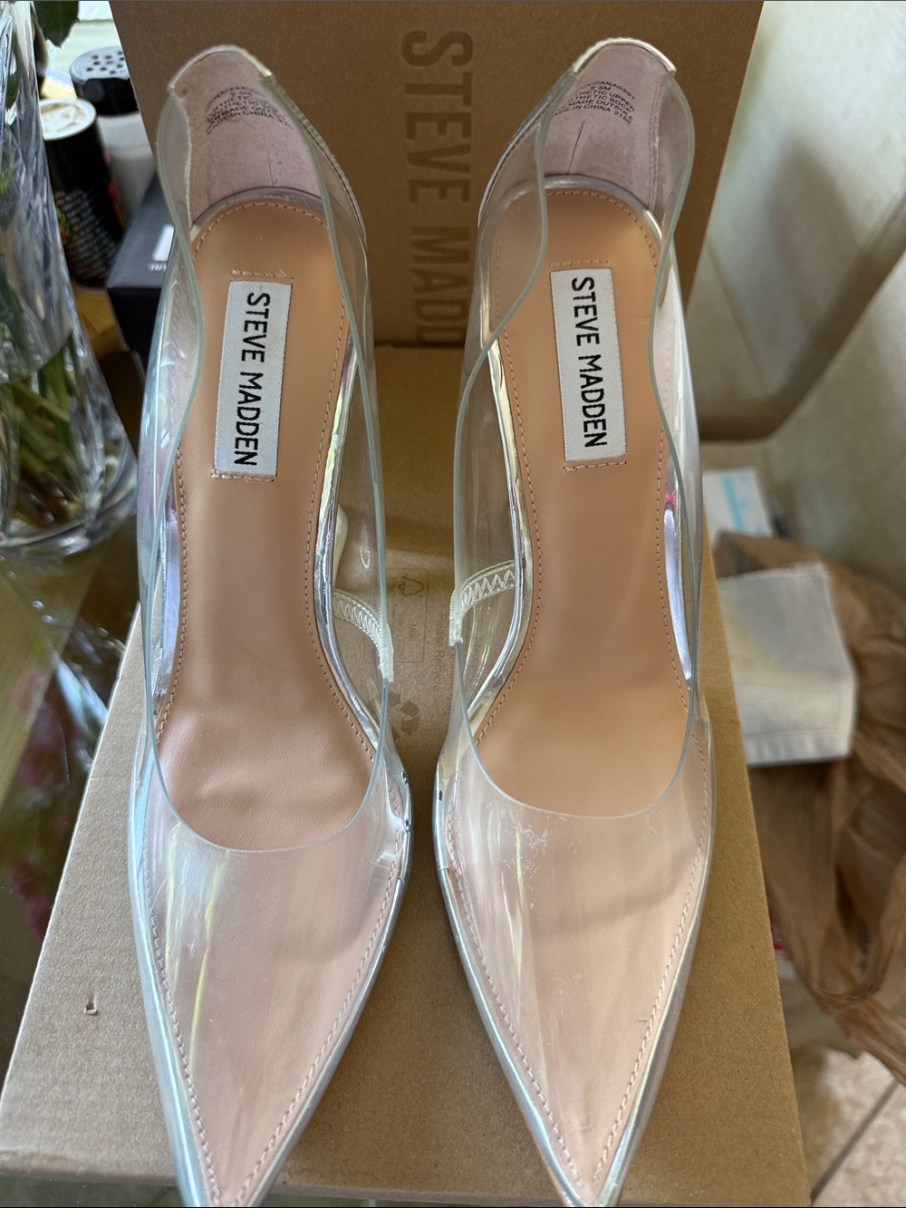 Steve Madden Translucent Heels - Picture 3 of 6